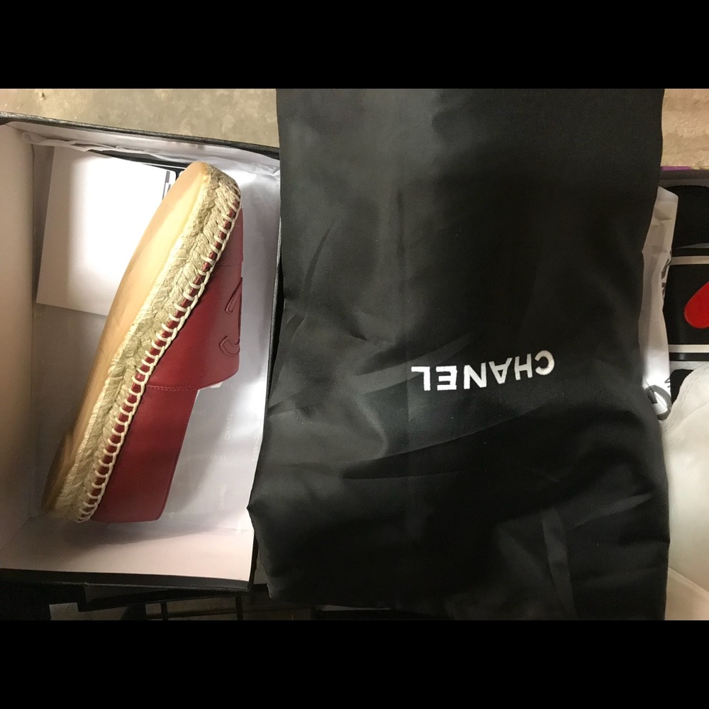CHANEL Lambskin CC Espadrilles